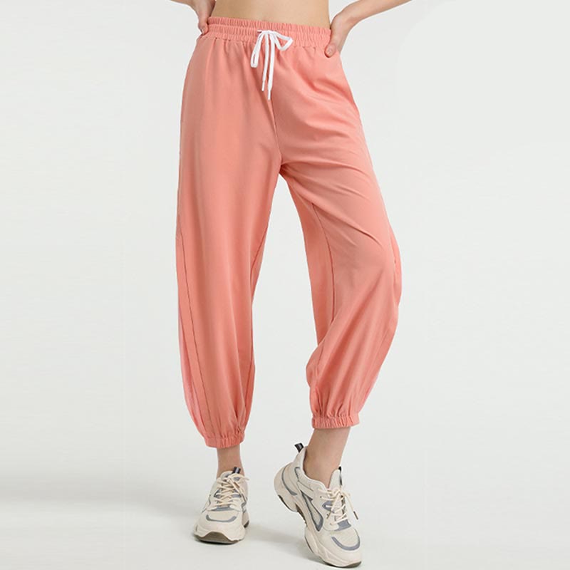 Buddha Stones High Waist Loose Fitness Yoga Sports Track Pants With Pockets - Pink - US8-10,UK/AU12-14,EU40-42 (XL)  - image 11