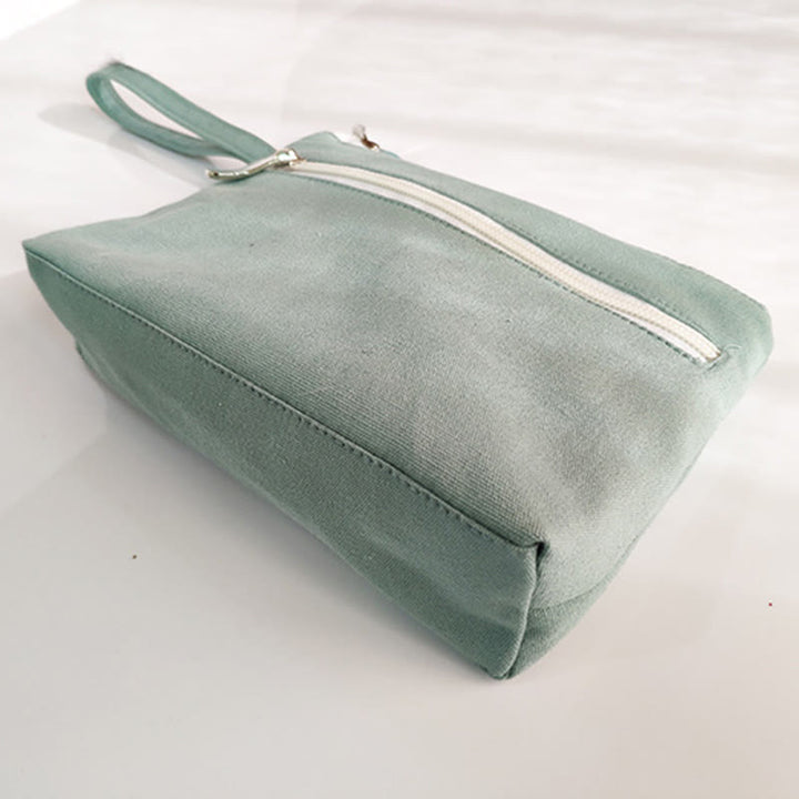 Buddha Stones Small Flower Plum Cherry Crane Peach Blossom Embroidery Canvas Wallet Shopping Purse - image 1