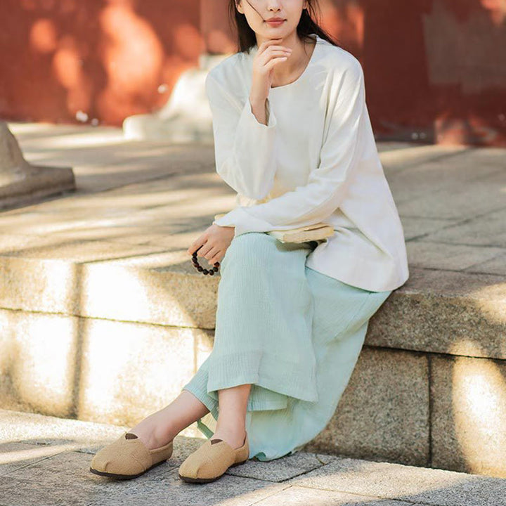 Buddha Stones Long Sleeve Jacket Shirt Top Wide Leg Pants Zen Tai Chi Yoga Meditation Clothing - image 17