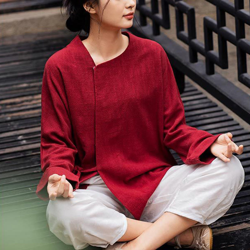 Buddha Stones Long Sleeve Jacket Shirt Top Wide Leg Pants Zen Tai Chi Yoga Meditation Clothing - image 21
