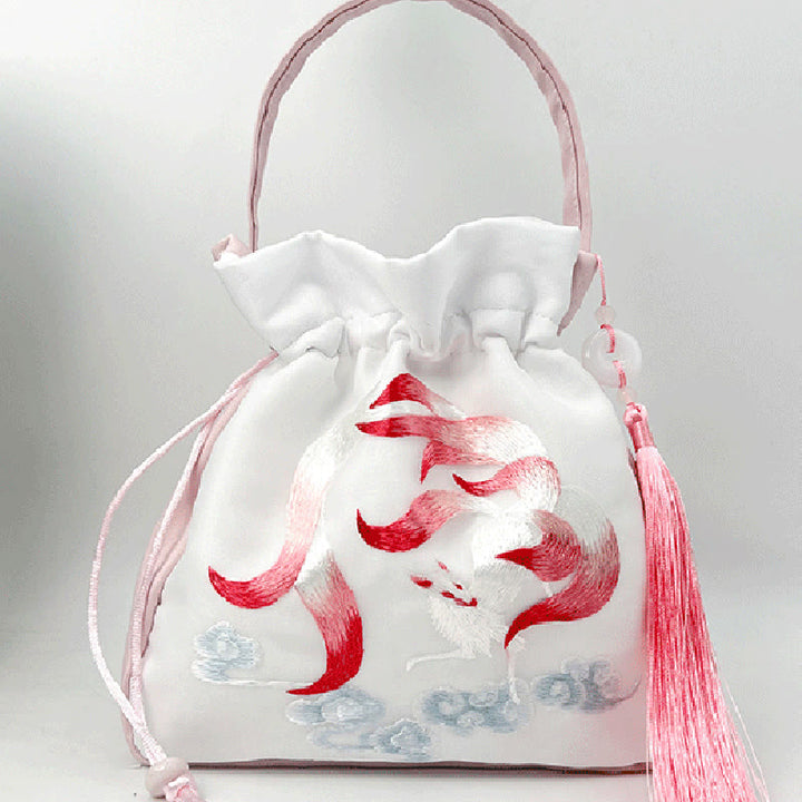 Buddha Stones Suzhou Embroidery Rabbit Lotus Epiphyllum Peony Magnolia Silk Tote Crossbody Bag Shoulder Bag Handbag - image 33