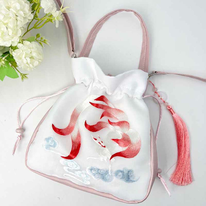 Buddha Stones Suzhou Embroidery Rabbit Lotus Epiphyllum Peony Magnolia Silk Tote Crossbody Bag Shoulder Bag Handbag - image 31