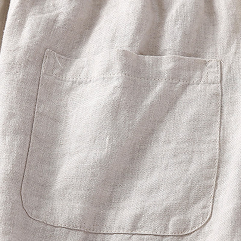 Buddha Stones Solid Color Flower Loose Drawstring Harem Pants With Pockets - image 6