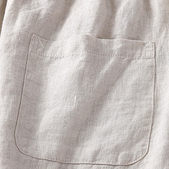 Buddha Stones Solid Color Flower Loose Drawstring Harem Pants With Pockets - image 6