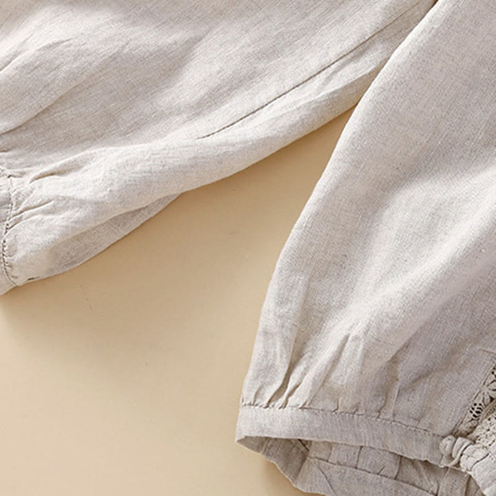 Buddha Stones Solid Color Flower Loose Drawstring Harem Pants With Pockets - image 7