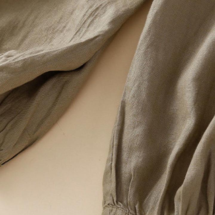 Buddha Stones Solid Color Flower Loose Drawstring Harem Pants With Pockets - image 28