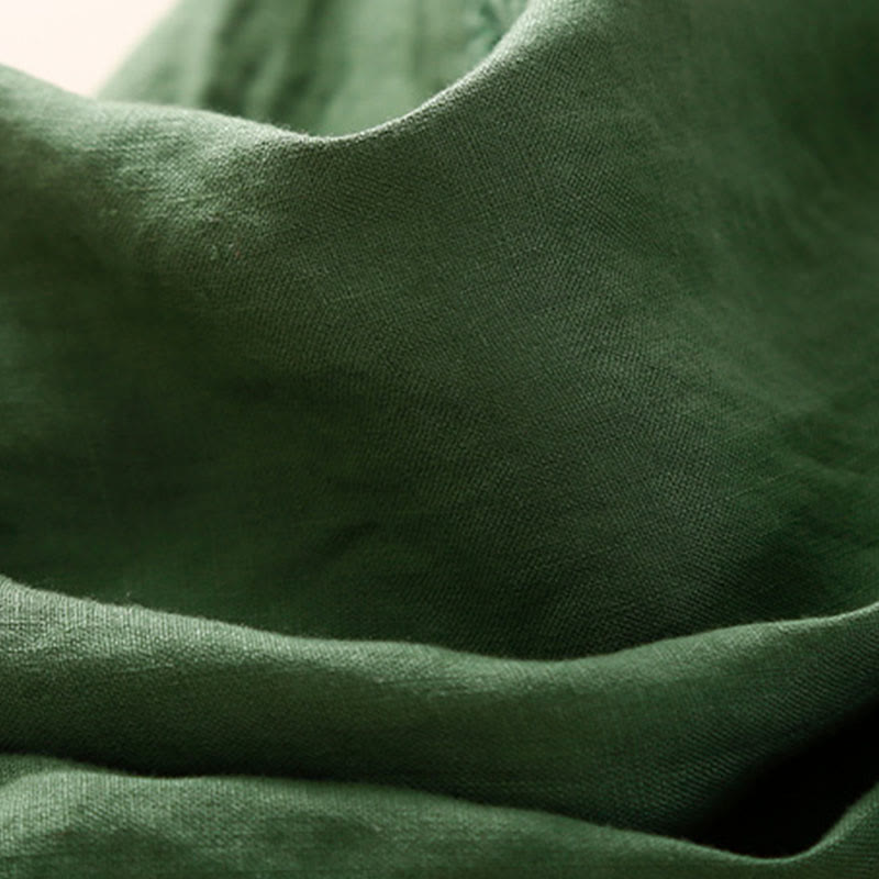 Buddha Stones Solid Color Flower Loose Drawstring Harem Pants With Pockets - image 24