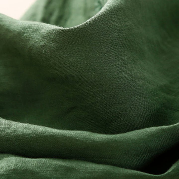 Buddha Stones Solid Color Flower Loose Drawstring Harem Pants With Pockets - image 24