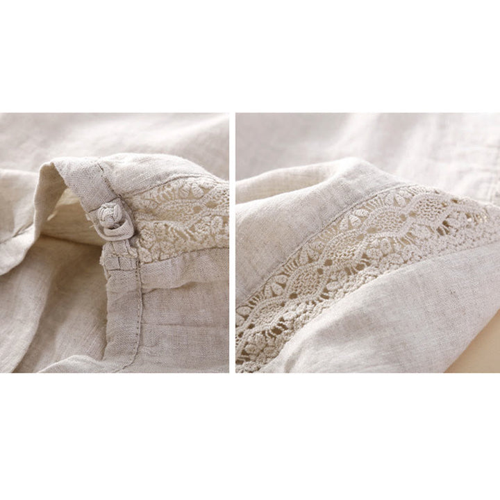 Buddha Stones Solid Color Flower Loose Drawstring Harem Pants With Pockets - image 9