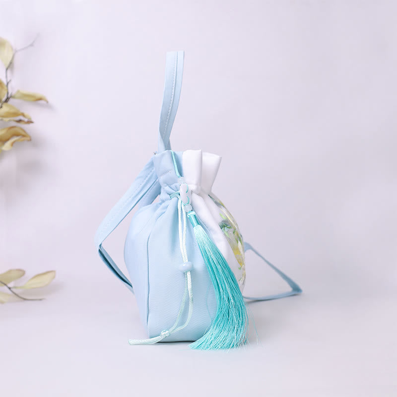 Buddha Stones Suzhou Embroidery Rabbit Lotus Epiphyllum Peony Magnolia Silk Tote Crossbody Bag Shoulder Bag Handbag - image 4