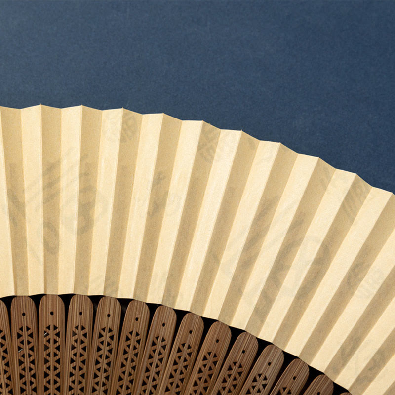 Buddha Stones Lotus Dragonfly Wild Geese Plum Blossom Handheld Silk Bamboo Folding Fan 22.5cm - image 5