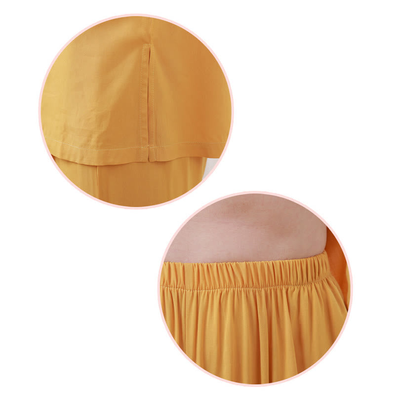 Buddha Stones 2Pcs Half Sleeve T-Shirt Pants Meditation Zen Tai Chi Cotton Linen Clothing Unisex Set - image 8