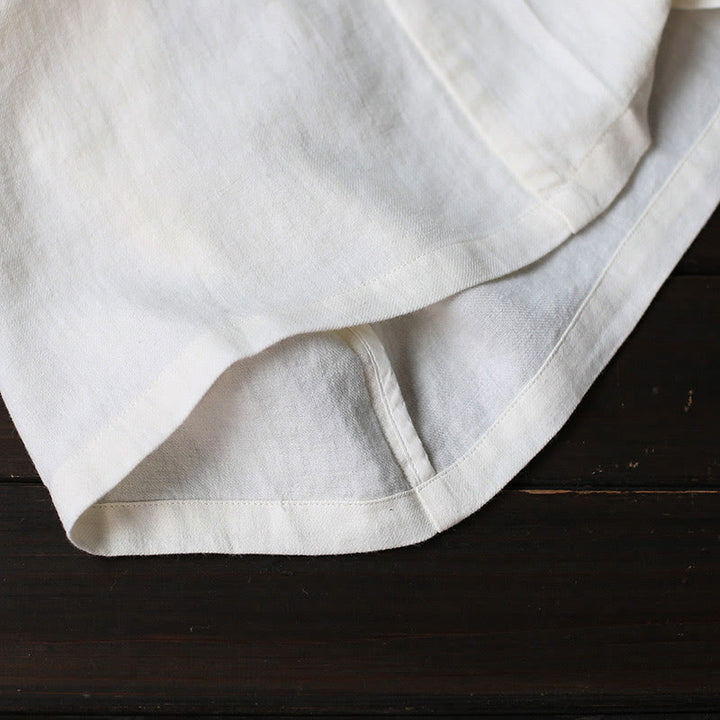 Buddha Stones Flower Jacquard Midi Dress Long Sleeve Cotton Linen Dress Wide Leg Pants With Pockets - image 55