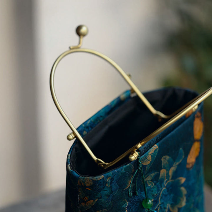 Buddha Stones Leaves Butterfly Metal Chain Crossbody Bag Shoulder Bag Handbag - image 4