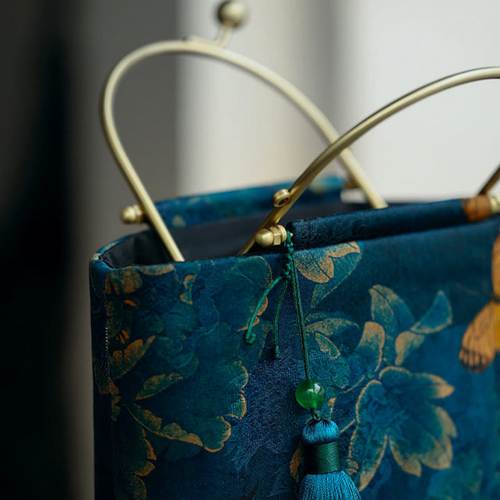 Buddha Stones Leaves Butterfly Metal Chain Crossbody Bag Shoulder Bag Handbag - image 3