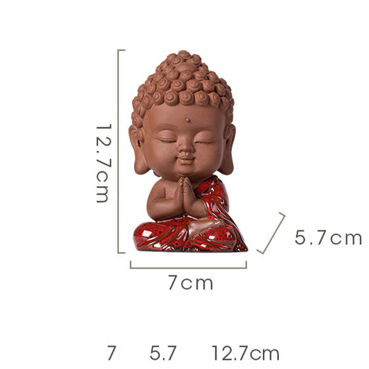 Buddha Stones Mini Gautama Buddha Sakyamuni Kwan Yin Avalokitesvara Ksitigarbha Serenity Ceramic Desk Decoration - image 11