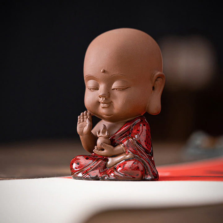 Buddha Stones Mini Gautama Buddha Sakyamuni Kwan Yin Avalokitesvara Ksitigarbha Serenity Ceramic Desk Decoration - image 18