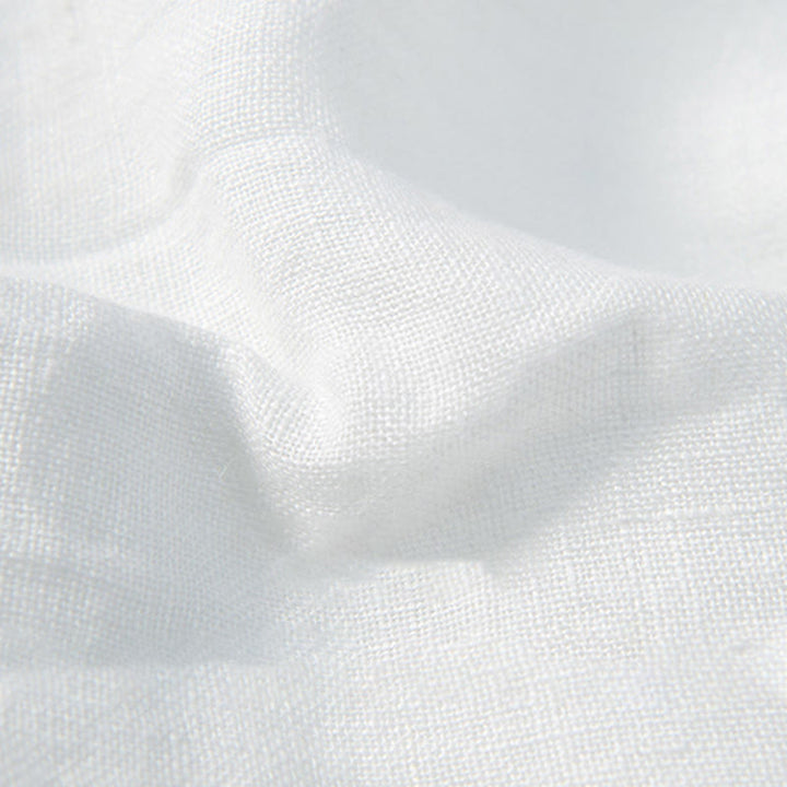 Buddha Stones Solid Color Long Sleeve Half Button Shirt Cotton Linen Men Clothing - image 15