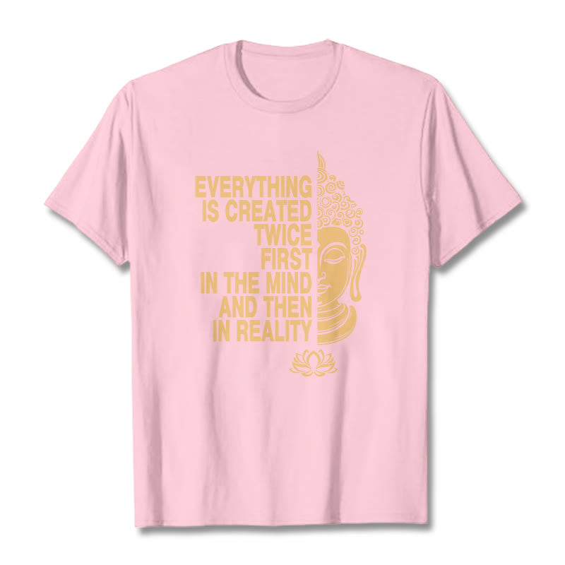 Buddha Stones Everything Is Created Twice Tee T-shirt - LightPink - 2XL - image 11