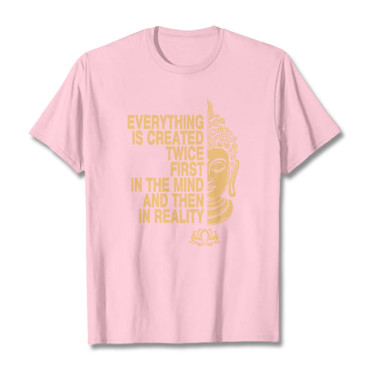 Buddha Stones Everything Is Created Twice Tee T-shirt - LightPink - 2XL - image 11