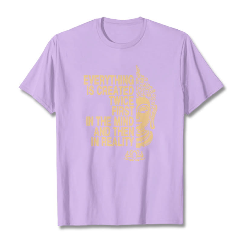 Buddha Stones Everything Is Created Twice Tee T-shirt - Plum - 2XL - image 15