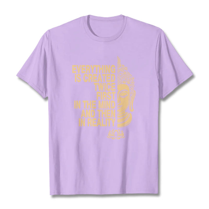 Buddha Stones Everything Is Created Twice Tee T-shirt - Plum - 2XL - image 15