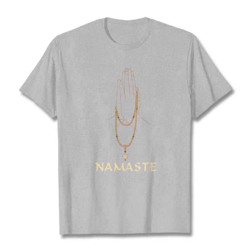 Buddha Stones NAMASTE Tee T-shirt - LightGrey - 2XL - image 9