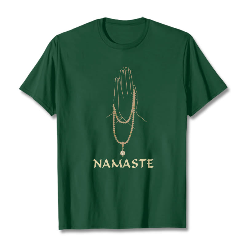 Buddha Stones NAMASTE Tee T-shirt - ForestGreen - 2XL - image 7
