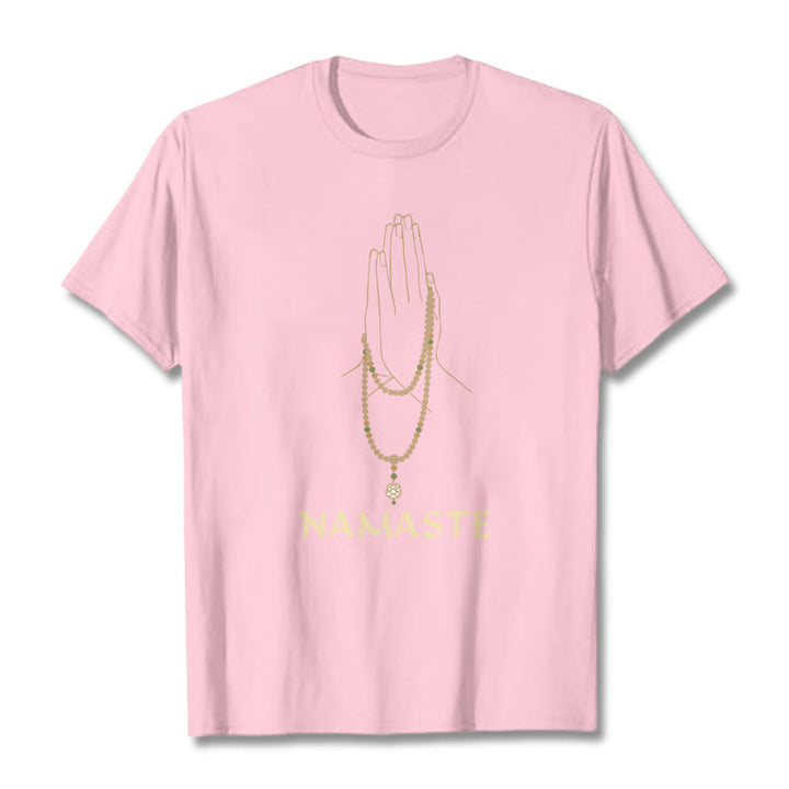 Buddha Stones NAMASTE Tee T-shirt - LightPink - 2XL - image 12