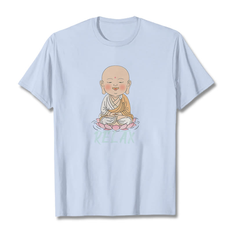 Buddha Stones RELAX Buddha Tee T-shirt - LightCyan - RELAX - 2XL - image 36