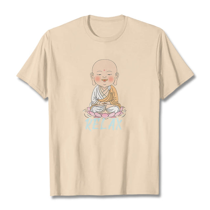 Buddha Stones RELAX Buddha Tee T-shirt - Bisque - RELAX - 2XL - image 26