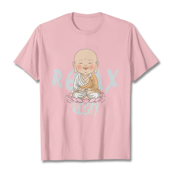 Buddha Stones RELAX Buddha Tee T-shirt - LightPink - RELAX Background - 2XL - image 11