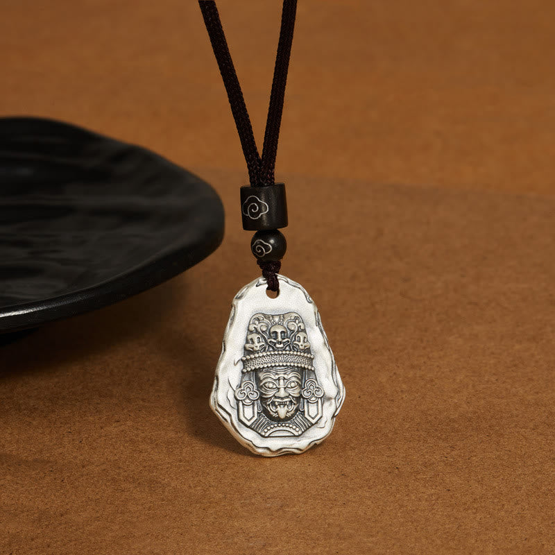 Buddha Stones 999 Sterling Silver Ksitigarbha Buddha Zakiram Goddess Necklace Pendant - Zakiram Goddess - image 3