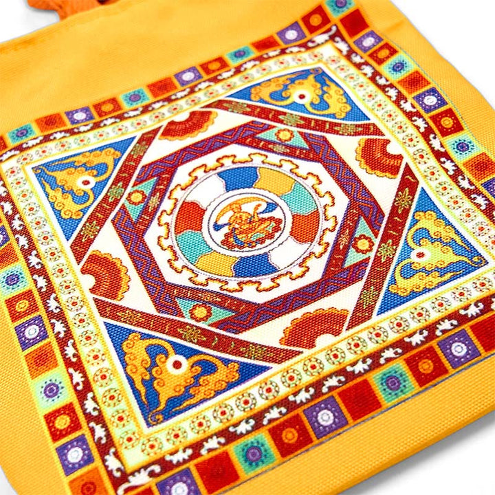 Buddha Stones Dunhuang Flying Apsaras Lotus Buddha Statues Canvas Handbag - image 18