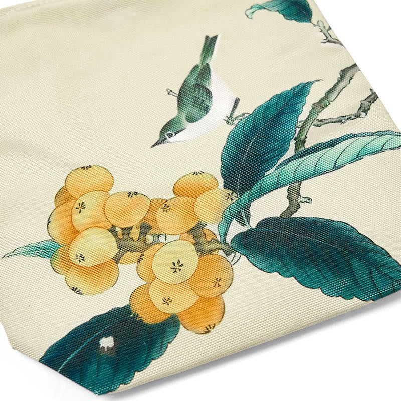 Buddha Stones Loquat Bird Canvas Handbag - image 4