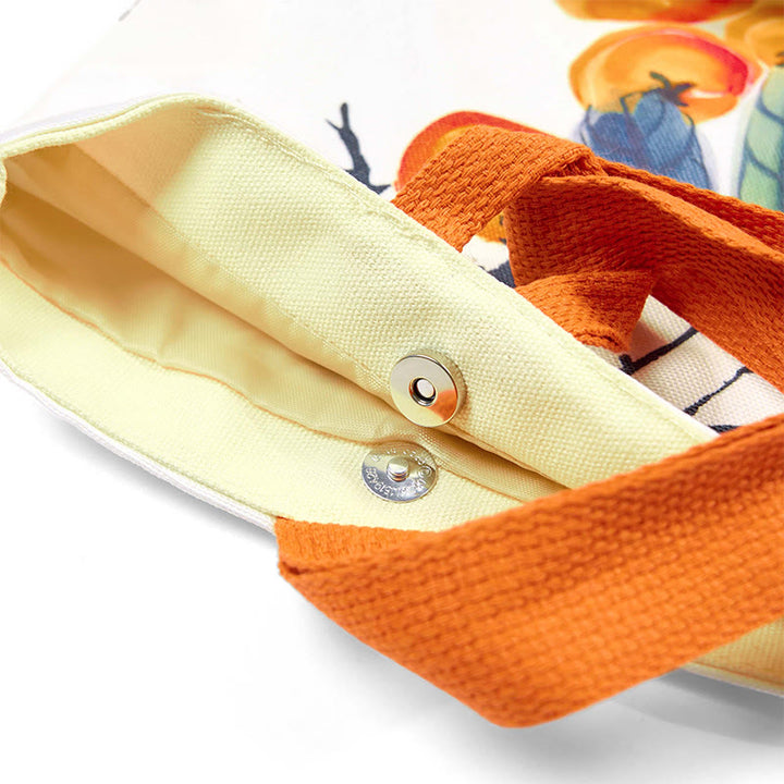 Buddha Stones Persimmon Canvas Handbag - image 4