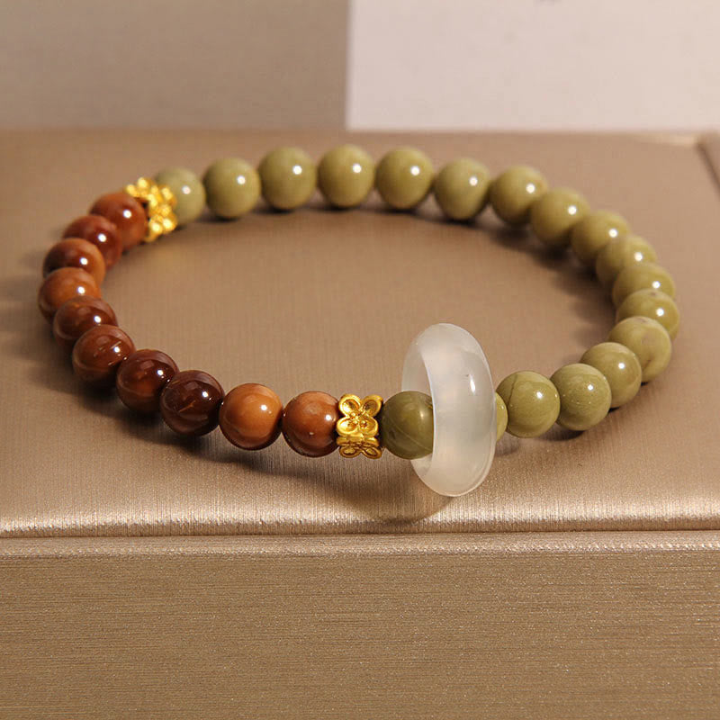 Buddha Stones Natural Alashan Agate Kuka Seed Encourage Bracelet - Alashan Agate Kuka Seed(Wrist Circumference: 15-19cm) - image 0