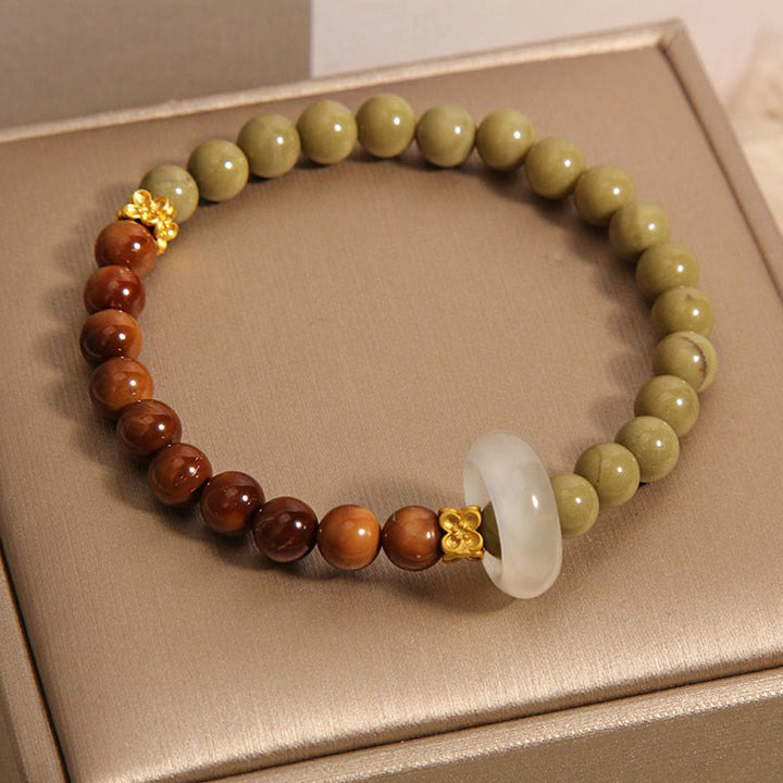 Buddha Stones Natural Alashan Agate Kuka Seed Encourage Bracelet - image 3