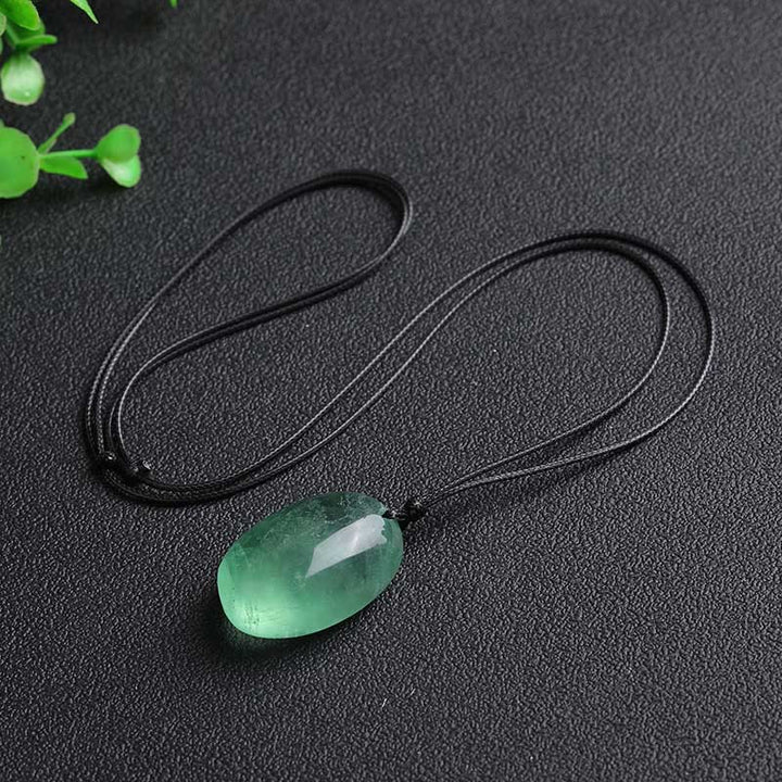 Buddha Stones Green Fluorite Power Necklace Pendant - Green Fluorite - image 0