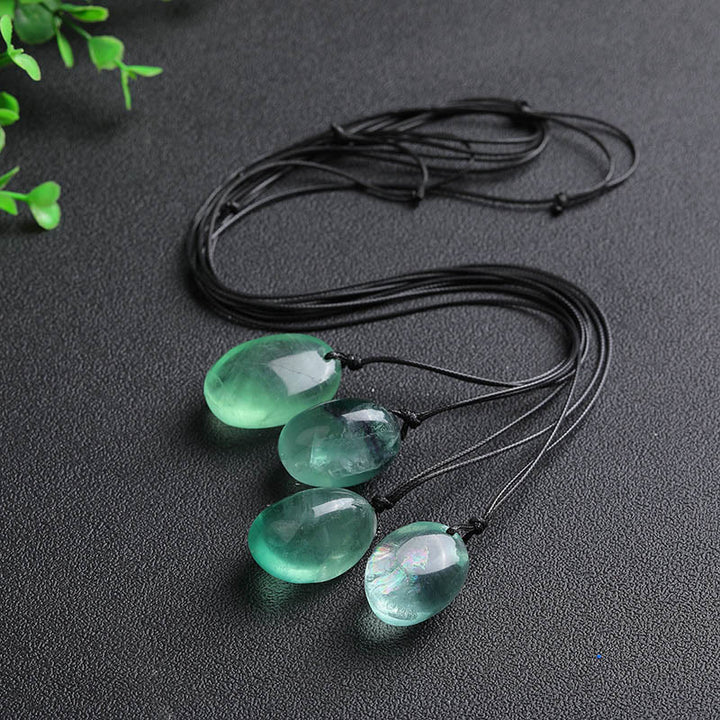 Buddha Stones Green Fluorite Power Necklace Pendant - image 1