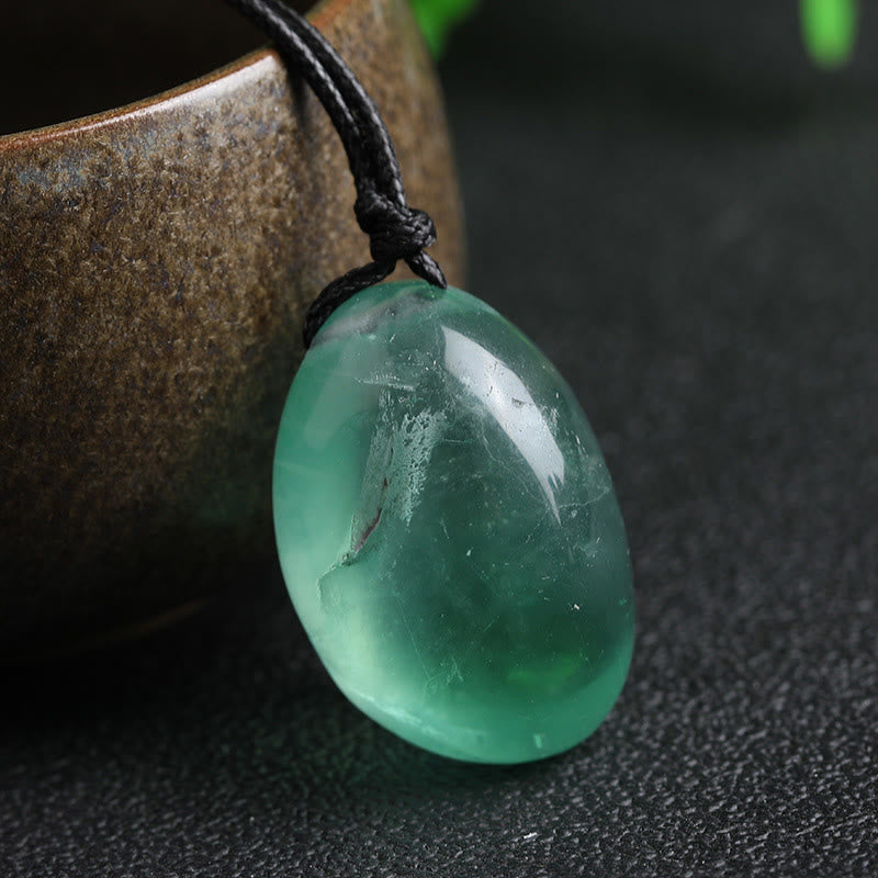 Buddha Stones Green Fluorite Power Necklace Pendant - image 3