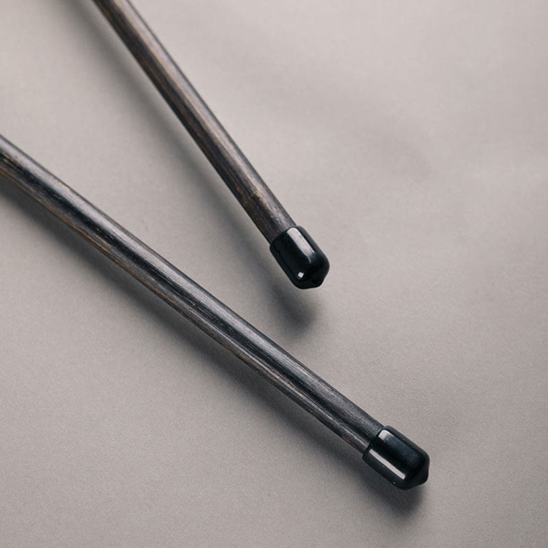 Buddha Stones Handmade Bamboo Thousand Miles of Rivers and Mountains Long Handle Portable Curlable Fan - image 15