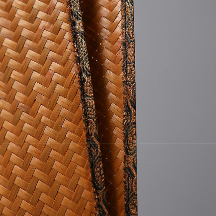 Buddha Stones Chinese Style Handmade Bamboo Long Handle Fan - image 6