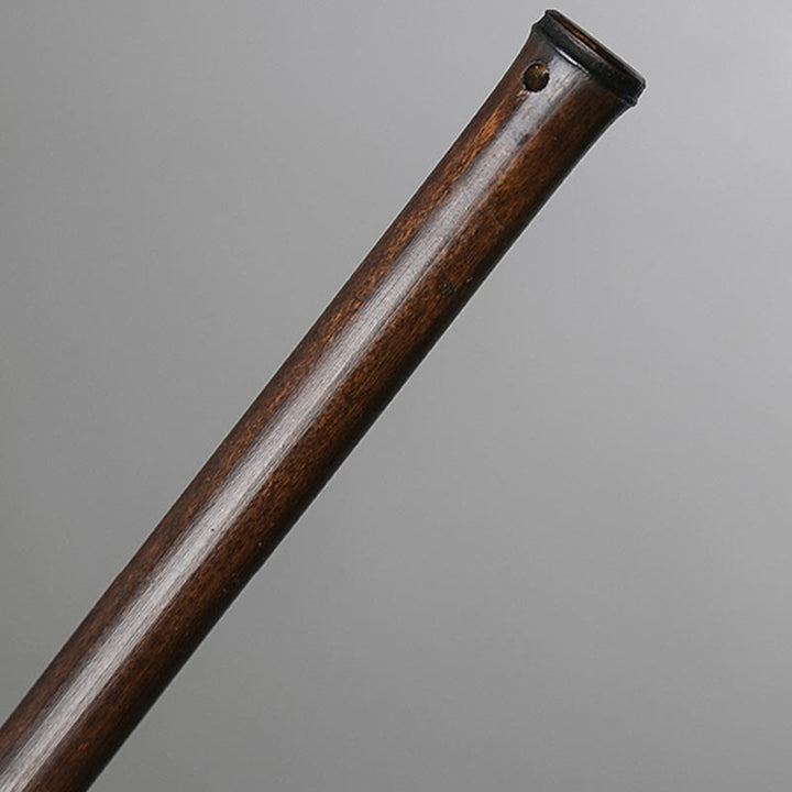 Buddha Stones Vintage Chinese Style Handmade Round Octagonal Shaped Bamboo Long Handle Fan - image 8