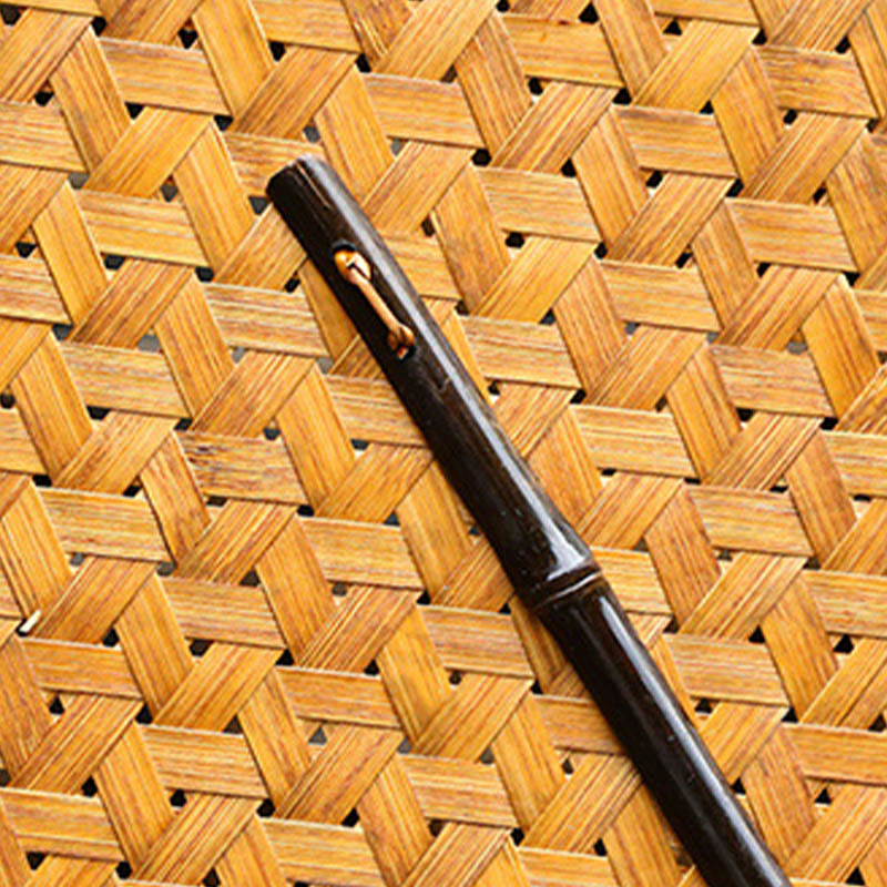 Buddha Stones Summer Retro Chinese Style Handmade Bamboo Woven Round Banana Shape Long Handle Fan - image 19