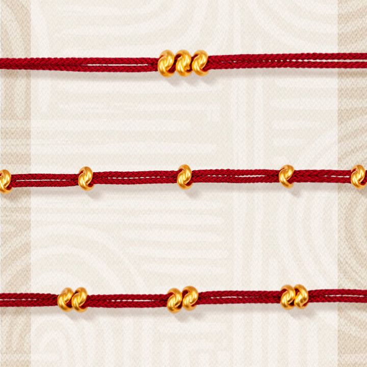 Buddha Stones 999 Gold Wish Knot Design Handmade Luck Braided Rope Bracelet - image 12