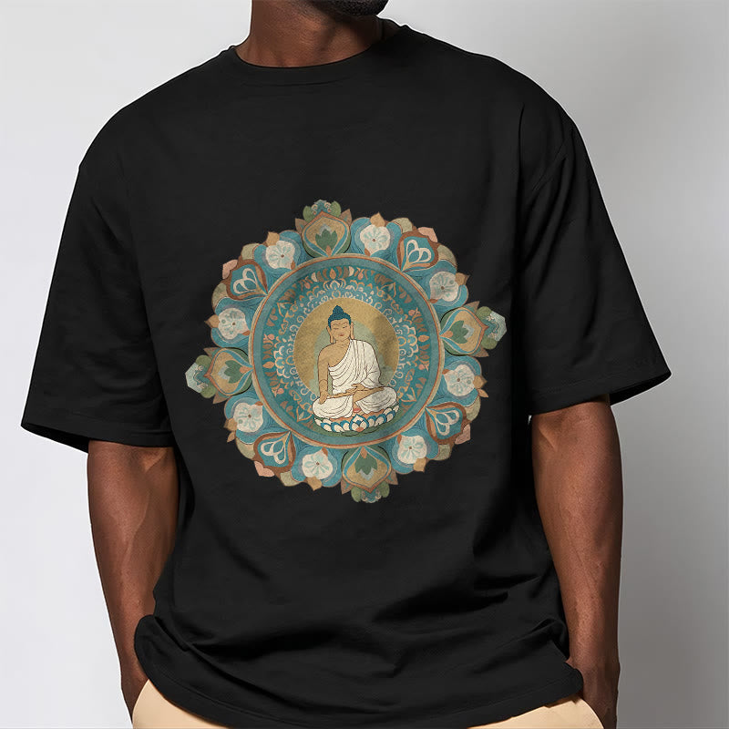 Buddha Stones Mandala Flower Buddha Tee T-shirt - image 6