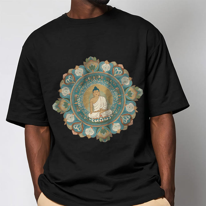 Buddha Stones Mandala Flower Buddha Tee T-shirt - image 6