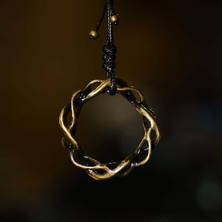 Buddha Stones Vintage Copper Brass Luck Handmade Necklace Pendant - copper - image 0