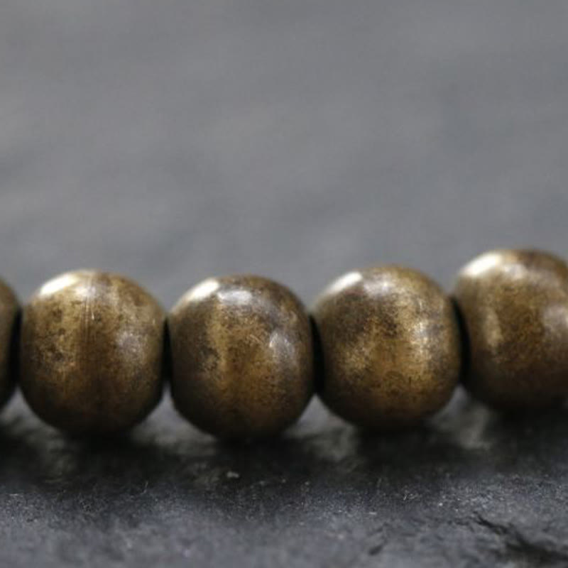 Buddha Stones Copper Brass Beads Balance Wealth Simple Bracelet - image 8